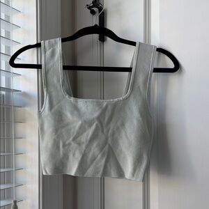 Soft Knit Light Teal Women's Crop Top